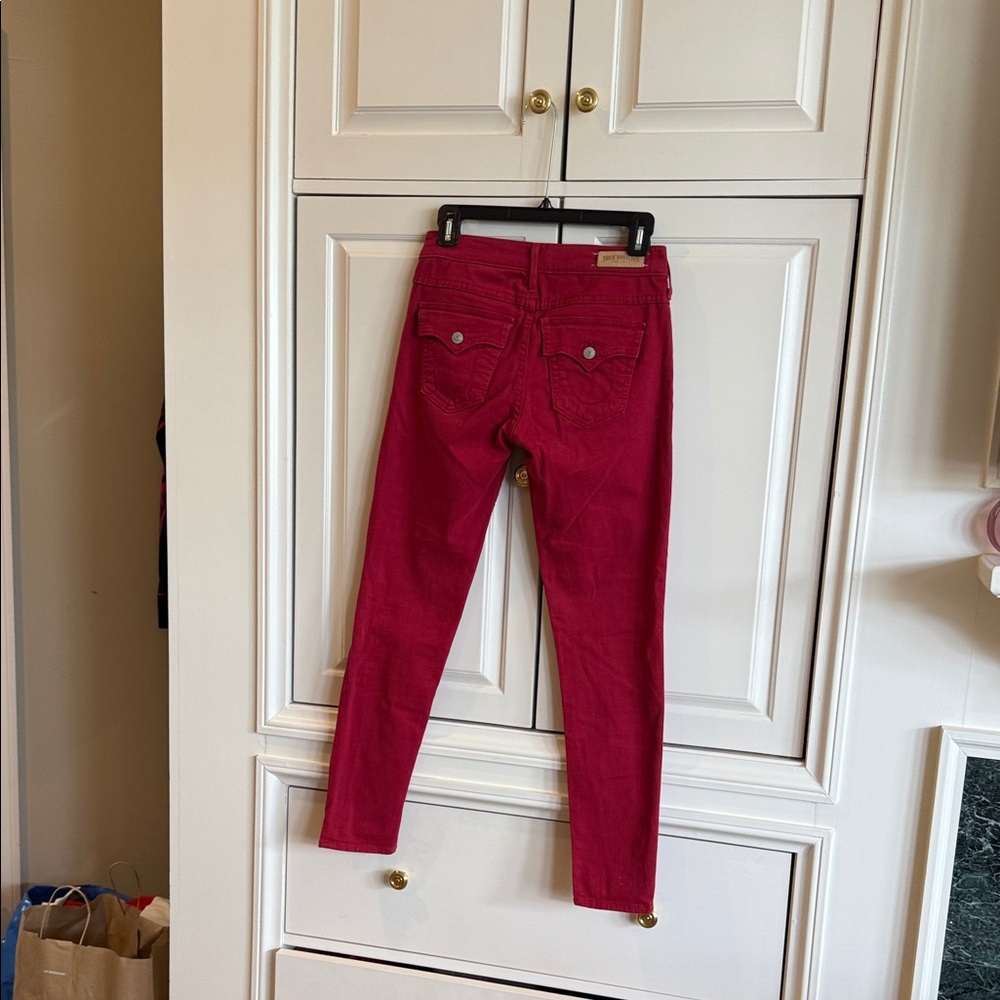 True Religion Red Skinny Jeans